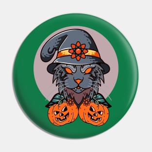 MIAOW pumpkin cat Pin