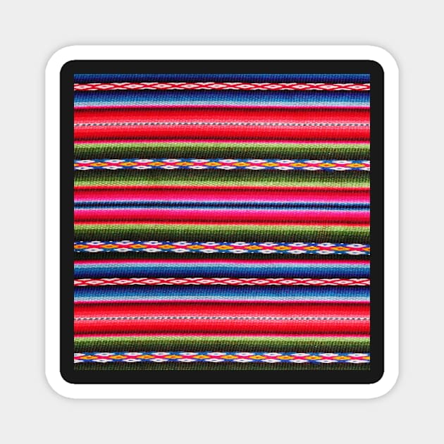 Mexico Guatemala Peru Maya Aztec Colorful Fabric Magnet by hispanicworld