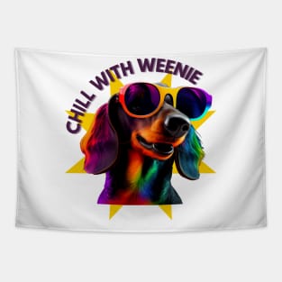 Chill with Weenie Tapestry