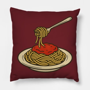 Retro Spaghetti and Marinara Shirt – Vintage Pasta Lover Tee Pillow