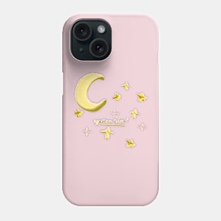 Cute moon and star with quote "you're a star!" Phone Case