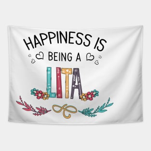 Happiness Is Being A Lita Wildflowers Valentines Mothers Day Tapestry