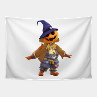 halloween sary evil pumpkin funny pumpkin head Tapestry