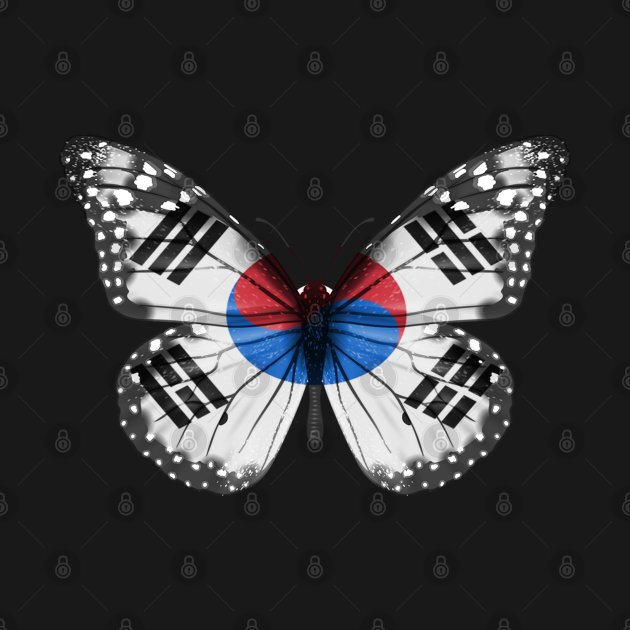 Disover South Korean Flag Butterfly - Gift for South Korean From South Korea - South Korean - T-Shirt