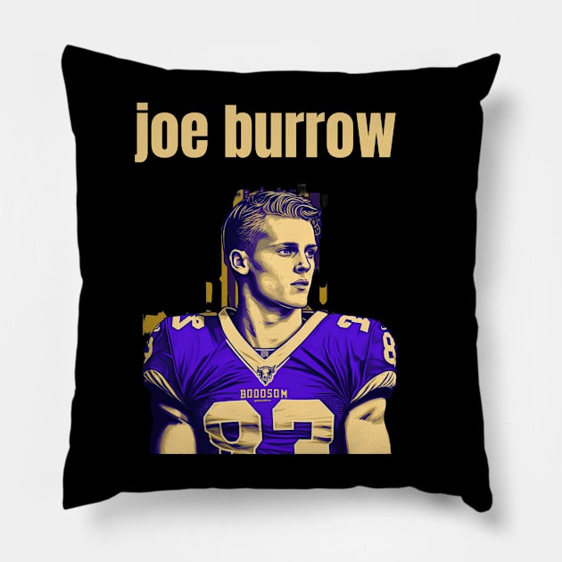 joe burrow cute graphic design Pillow by Nasromaystro