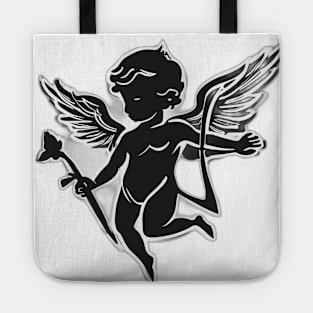 Seraphic Cupid Silhouette - Ethereal Angel Art No. 682 Tote