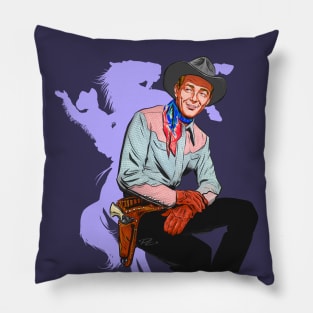 Roy Rogers - An illustration by Paul Cemmick Pillow