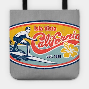 Vintage Retro Surf Style Isla Vista College Apparel design Tote