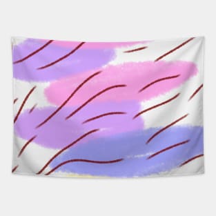 Pink purple watercolor abstract art Tapestry