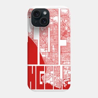 Los Angeles, California, USA City Map Typography - Oriental Phone Case