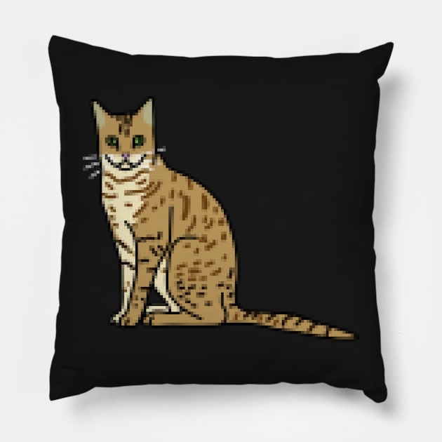 8bit pixel cat Pillow by Artbychb