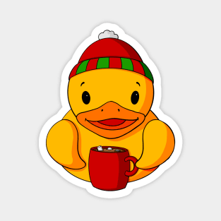 Hot Cocoa Rubber Duck Magnet