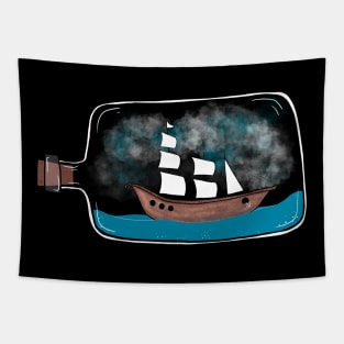 Ship In A Bottle Tapestry