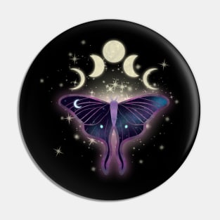 Galaxy Luna Moth Pin