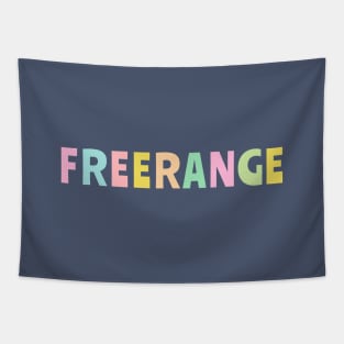 Freerange cute pastel typography for freelancers and nature lovers Tapestry