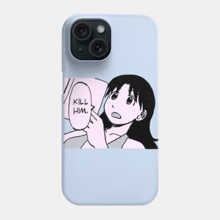 yukari sensei reading on the beach says kill him Phone Case