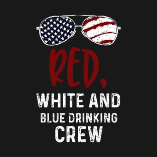 Red, White And Blue Drinking Crew T-Shirt