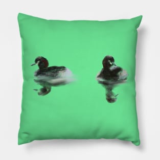 Grebe swimming Pillow