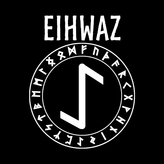Eihwaz Ancient Norse Rune by AgemaApparel