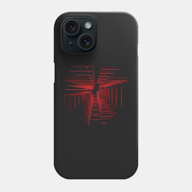 Galaxy space geometry red black futuristic Phone Case by soycarola