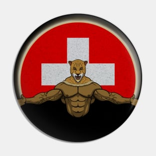 Cheetah Switzerland Pin