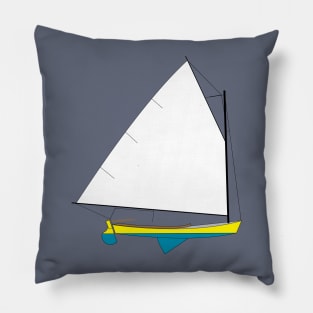 Cotuit Skiff Sailboat - Yellow Pillow