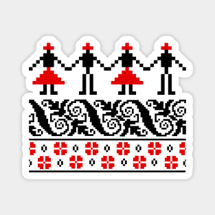 Romanian traditional dance (hora) Magnet