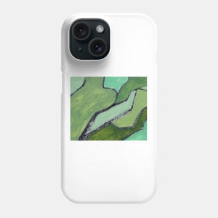 Abstract Oil Painting 2c8 Fern Olive Seafoam Green Phone Case