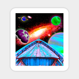 Trippy Space Voyage Magnet