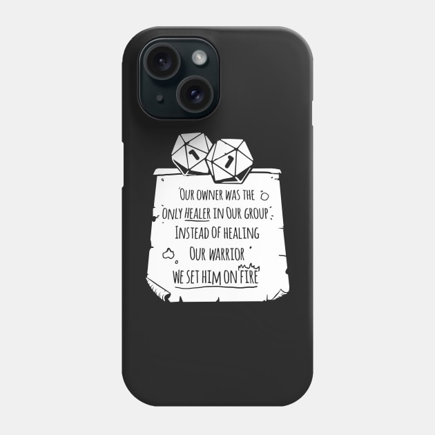 pen and paper dice shaming Phone Case by avogel