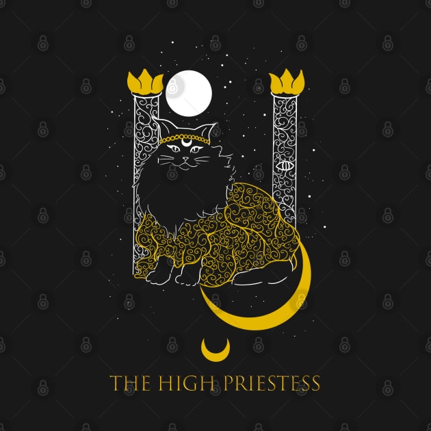 The High Priestess - Tarot Cats by Marlopoly