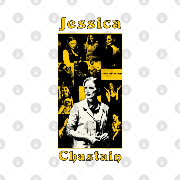 jessica chastain collage grunge by Genetics art