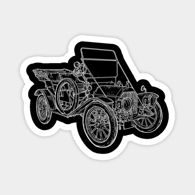 Old Car, Cabriolet, Vintage, Classic Car Magnet by StabbedHeart