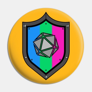 Poly D20 Shield Pin