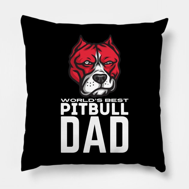 World's Best Pitbull Dad Pillow by Outfit Clothing