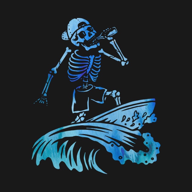 Surfing Skeleton by Dominic Becker