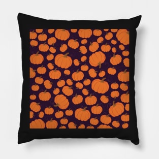 Purple pumpkin patch Pillow