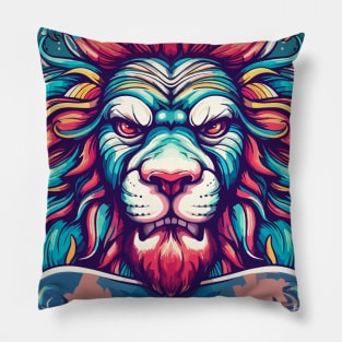 Colorful Lion Pillow