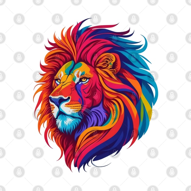 Colorful Lion by EdSan Designs