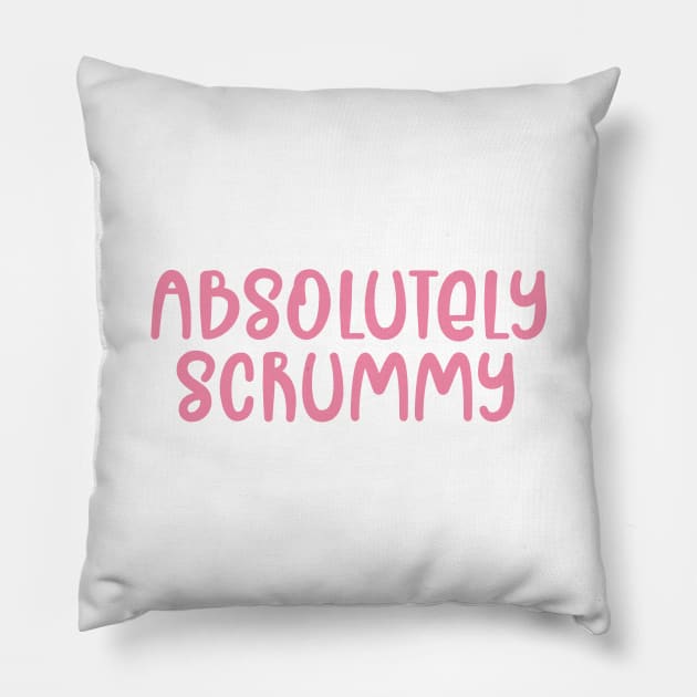 absolutely scrummy pink Pillow by shimodesign