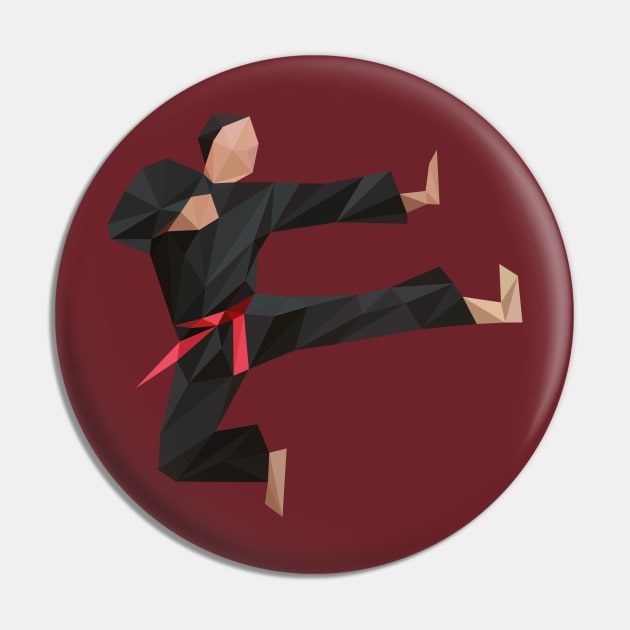 Low Poly Karate Pin by DigitalShards