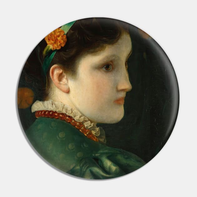 La Belle Jaune Giroflee by Frederick Sandys Pin by Classic Art Stall