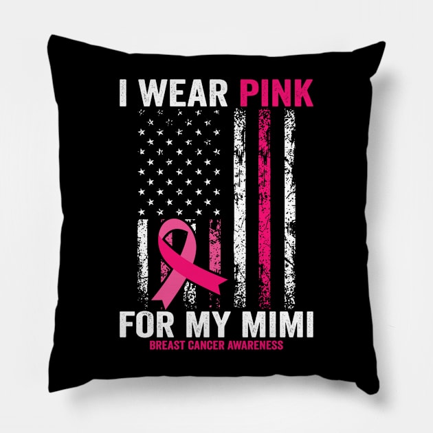 I wear pink for my mimi Pillow by Positively Petal Perfect 