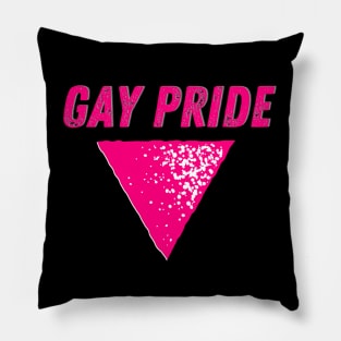 Gay Pride - Pink Triangle Pointing Down Pillow