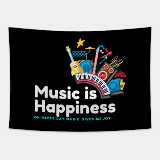 Music Is Happiness Tapestry