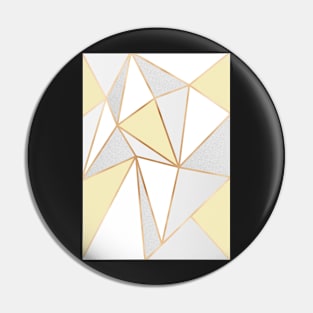 Lemon, Grey & Gold Geo Pin