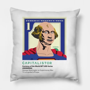 USD000004 - George Washington as Supermoney Man Pillow