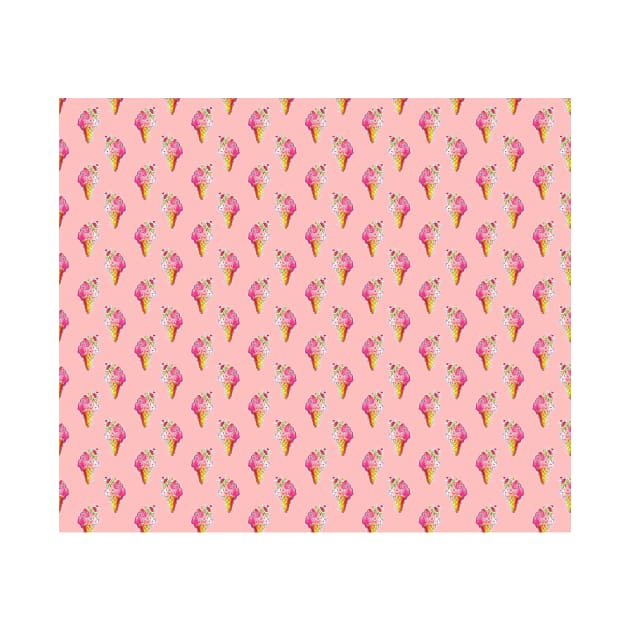 Pink Icecream Turtle Pattern by saradaboru