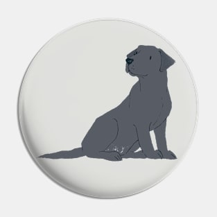 Black Labrador Retriever Dog Pin