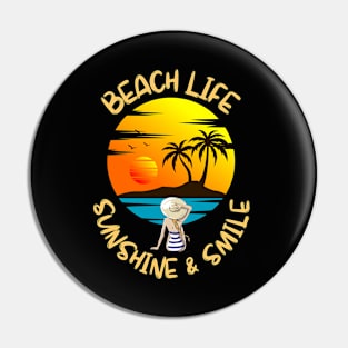Beach Life Sunshine city girl summer fest Pin